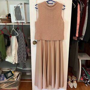Rachel Zoe Tank Top and Skirt Set. Neutral Tan, size M
